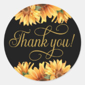 ひまわり ありがとう！ステッカー ラウンドシール (正面)