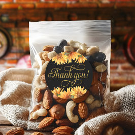 ひまわり ありがとう！ステッカー ラウンドシール