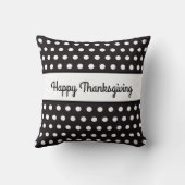 ひまわり&かぼちゃ白いドット感謝祭 クッション (裏面)