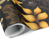 ひまわり、かぼちゃ、ぼほ花模様の秋 ラッピングペーパー (ロールコーナー)