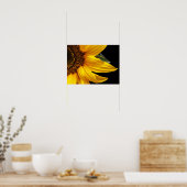 ひまわり – ひまわりカスタマイズテンプレート空白の ポスター (キッチン)