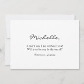 ひまわり アイボリー 牡丹 私のウェディングパーティーになってくれる？ 招待状 (裏面)