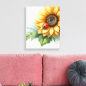 ひまわり アート - 巻きキャンバス キャンバスプリント (インサイチュ (リビング))