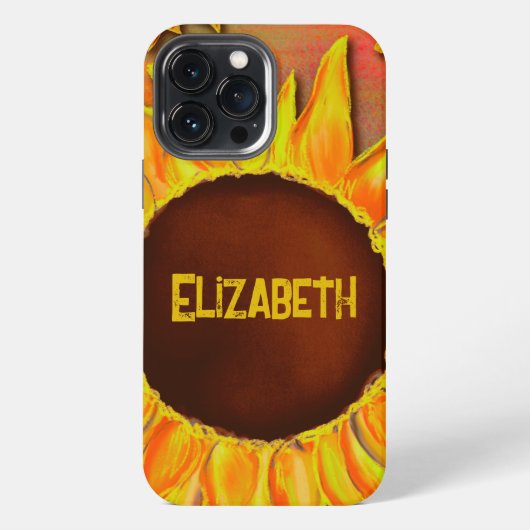 「ひまわり」インスピラティビティiPhoneケース iPhoneケース (裏面)