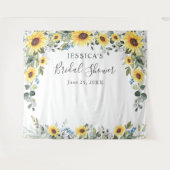 ひまわり イucalyptus ウェディングシャワー フォト 背景 タペストリー (正面(横))