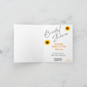 ひまわり ウェディングシャワー 折りたたみ 招待状 (内部)