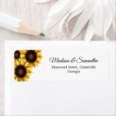 ひまわり ウェディング イエロー ホワイト フラワー ラスティック ラベル (インサイチュ)