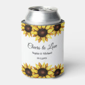 ひまわり ウェディング チェアーズ フラワープリント 缶クーラー (缶正面)