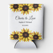 ひまわり ウェディング チェアーズ フラワープリント 缶クーラー (正面)