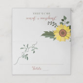 ひまわり ウェディング プレイスカード (外部開封)