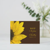 ひまわり ウェディング レスポンス カード (スタンド正面)