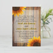 ひまわり ウェディング 招待状 (スタンド正面)