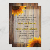 ひまわり ウェディング 招待状 (正面/裏面)