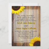 ひまわり ウェディング 招待状 (正面)