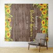 ひまわり ウッド ブライダルシャワー フォトブース 背景 タペストリー (インサイチュ(横))