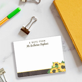 ひまわり&ウッドScriptの名前からのノート ポストイット