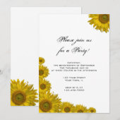 ひまわり エッジ パーティー 招待状 (正面/裏面)