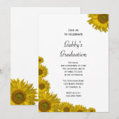 ひまわり エッジ 卒業パーティー 招待状 (正面/裏面)