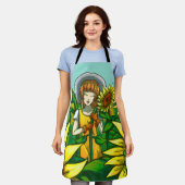 ひまわり エプロン (着用した状態)