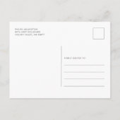 ひまわり エレガント 水彩 結婚式 Save the Date 案内ポストカード (裏面)