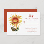 ひまわり オータム フォール フラワーリ 出欠カード (正面/裏面)