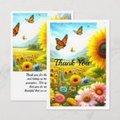 ひまわり カスタマイズ お隣さん 感謝カード (正面/裏面)