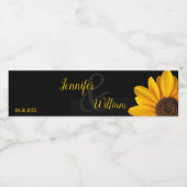 ひまわり、カスタム写真ウォーターボトルに名前 ペットボトルラベル (シングルラベル)