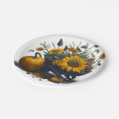 ひまわり&カボチャ ペーパープレート (アングル)