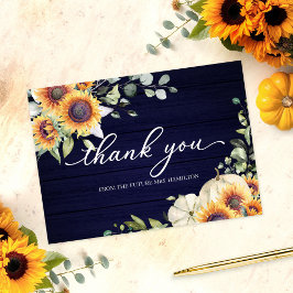 ひまわり カボチャ 秋のブライダルシャワーの御礼 招待状