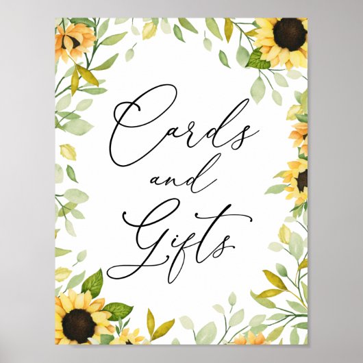 ひまわり カードとギフト サイン (正面)