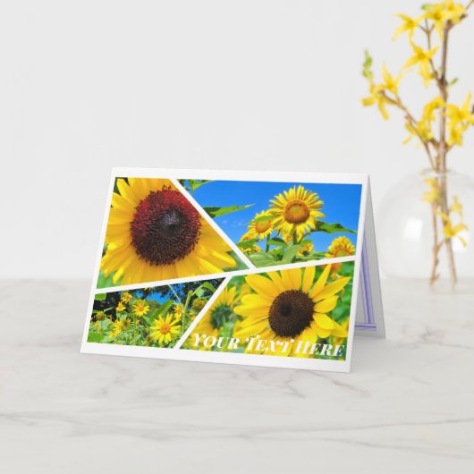 ひまわり カード (黄色い花)