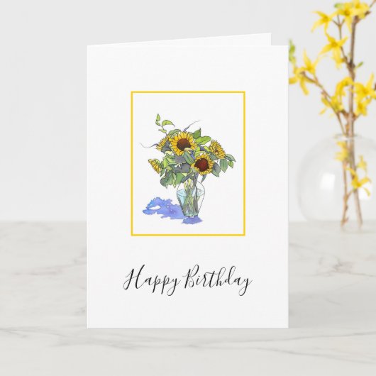 ひまわり カード (黄色い花)