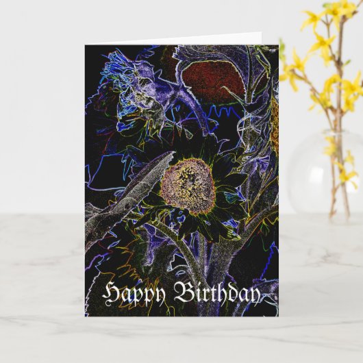 ひまわり カード (黄色い花)