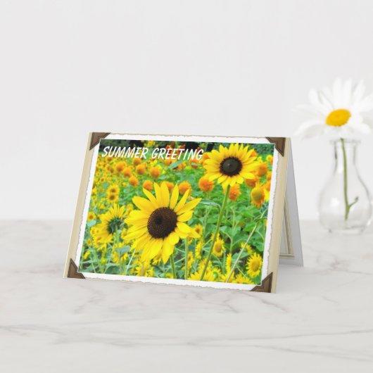 ひまわり カード (小さな植物)