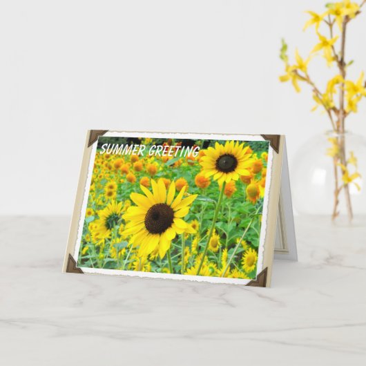 ひまわり カード (黄色い花)