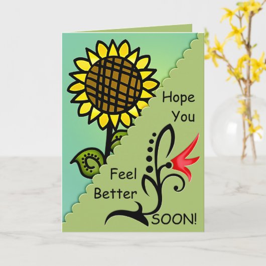 ひまわり カード (黄色い花)