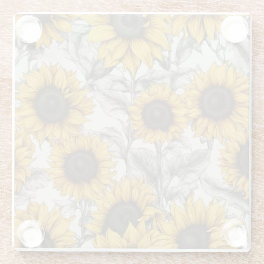 ひまわり ガラスコースター (裏面)