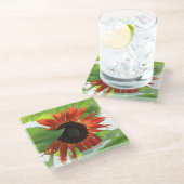 ひまわり ガラスコースター (アングル)