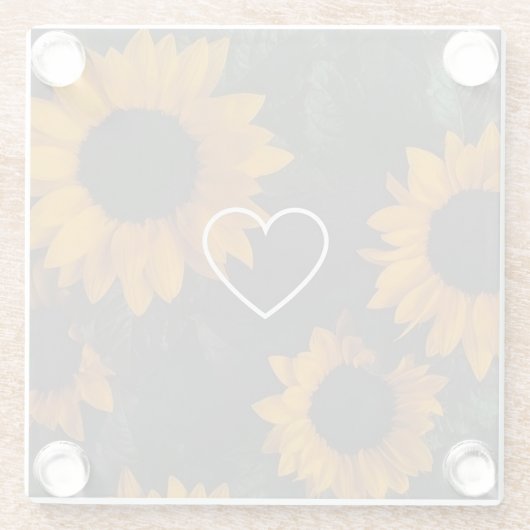 ひまわり ガラスコースター (裏面)