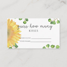 ひまわり キスの数当て ブライダルゲーム エンクロージャーカード