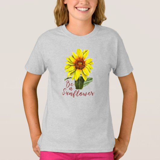 ひまわり キッズTシャツ Tシャツ (正面)