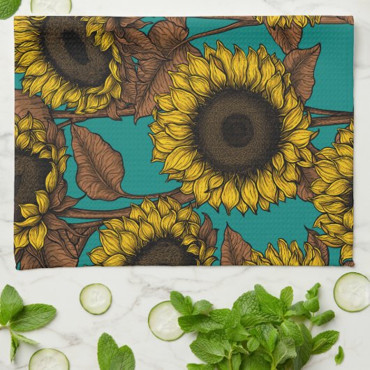 ひまわり キッチンタオル (折り畳み)