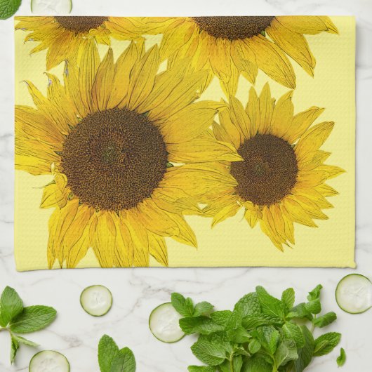ひまわり キッチンタオル (折り畳み)