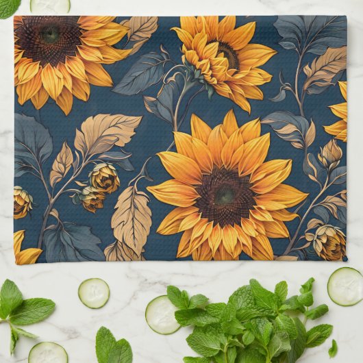 ひまわり キッチンタオル (折り畳み)