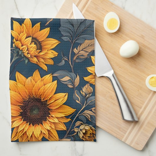 ひまわり キッチンタオル (四つ折り)