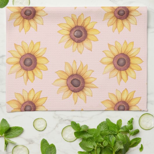 「ひまわり」 キッチンタオル (折り畳み)