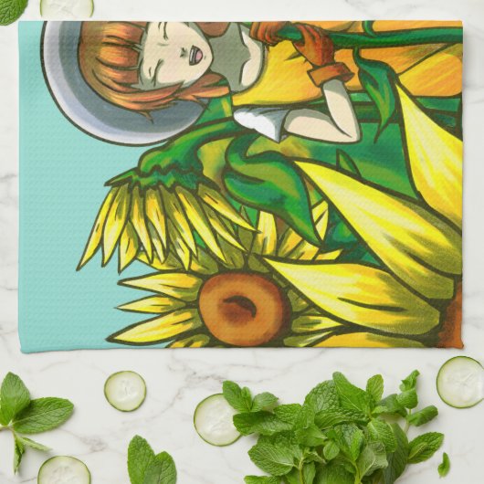 ひまわり キッチンタオル (折り畳み)