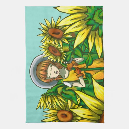 ひまわり キッチンタオル (縦)