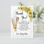 ひまわり キッチン 感謝カード ボホ クッキング (スタンド正面)