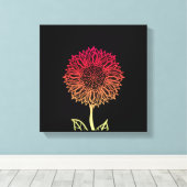 ひまわり キャンバスプリント (インサイチュ (ウッドフロア))
